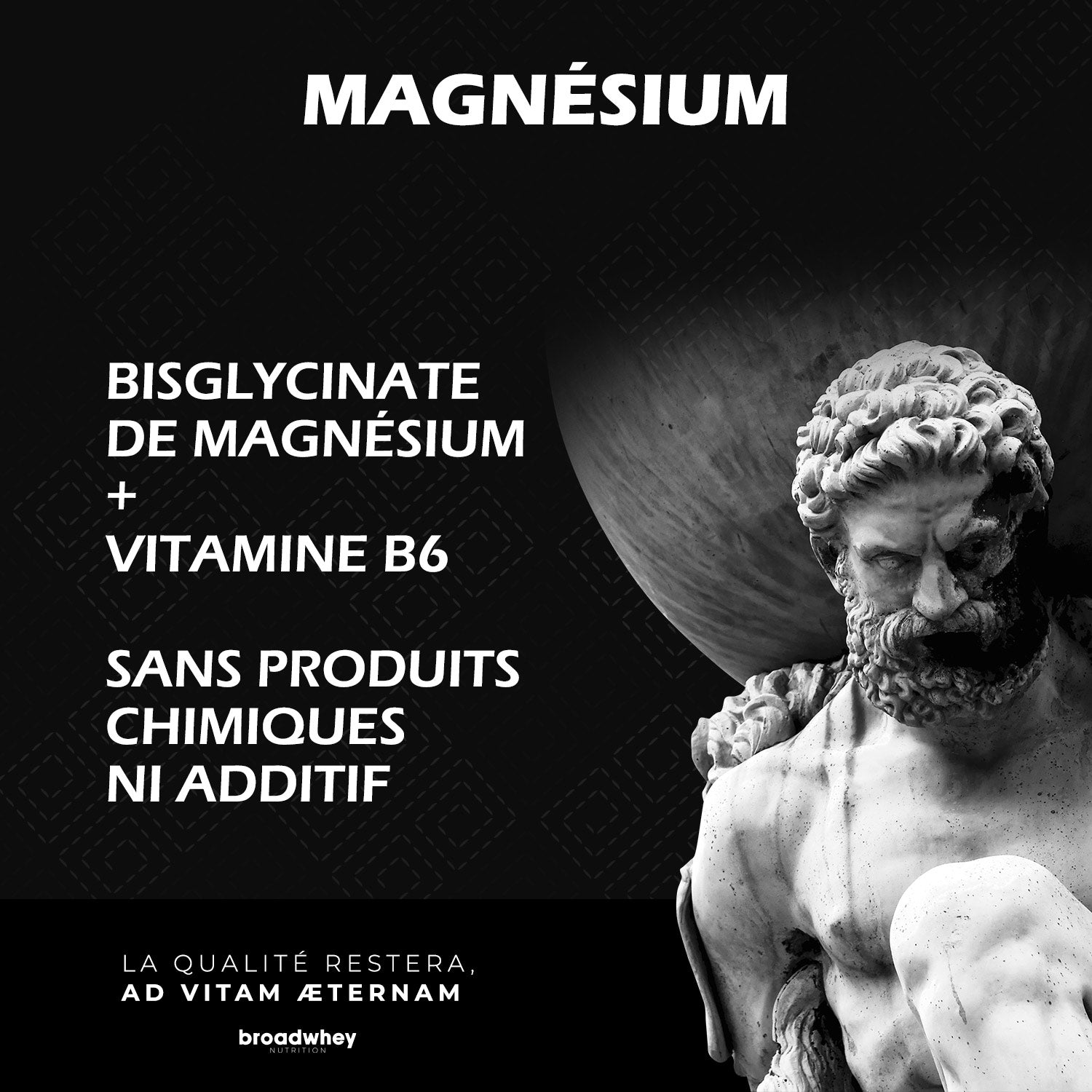 Magnésium bisglycinate broadwhey et vitamine B6