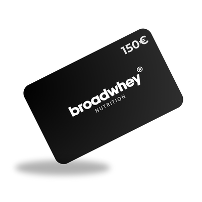 Carte cadeau broadwhey d'une valeur de 150€ pour offrir des compléments 